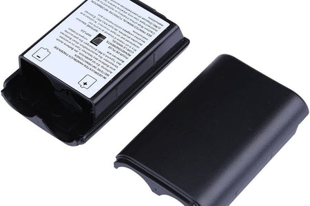 2X Black Battery Pack Cover Shell Case Kit for Xbox 360 Wireless Controller (Black)