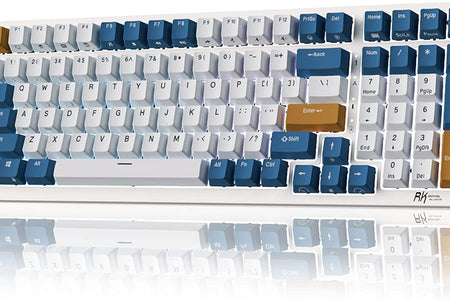 RK98 Wireless Mechanical Keyboard Triple Mode 2.4G/BT5.1/USB-C 100 Keys Hot Swappable Brown Switches with Number Pad RGB Backlit 3750Mah Battery NKRO Gaming Keyboard Ergonomic Design
