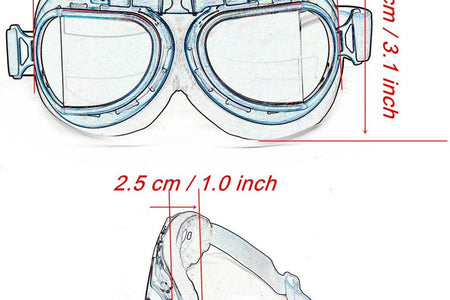 Motorcycle Goggles Vintage Pilot Style Cruiser Scooter Goggle Outdoor Sand Goggles Bike Racer Cruiser Touring Eyewear for Half Helmet