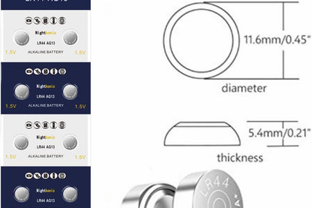 30 Count - LR44 AG13 357 SR44 A76 303 Battery 1.5V Button Coin Cell Batteries